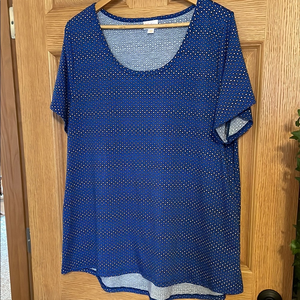 Blue Boxy Short Sleeve T-Shirt